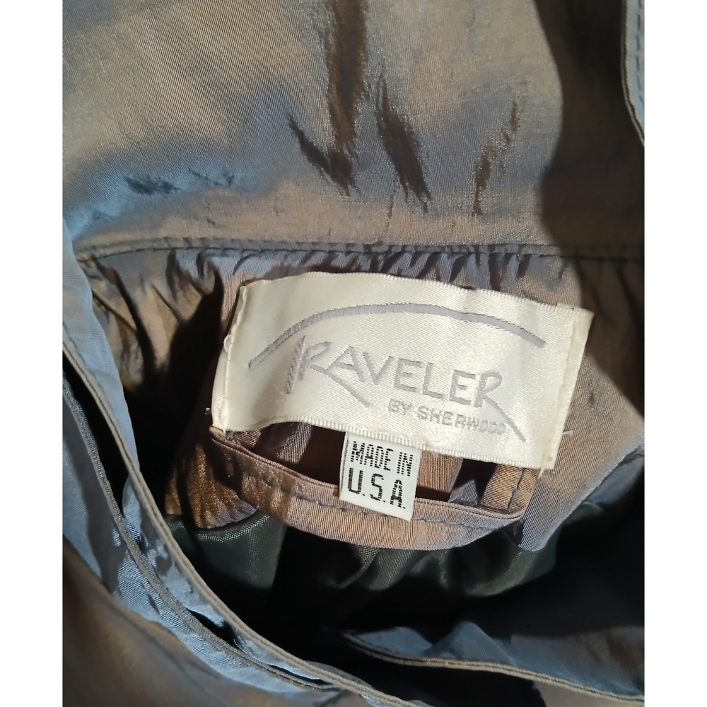 VINTAGE 80's Irridescent Traveler Rain Coat 8 - Picture 8 of 9